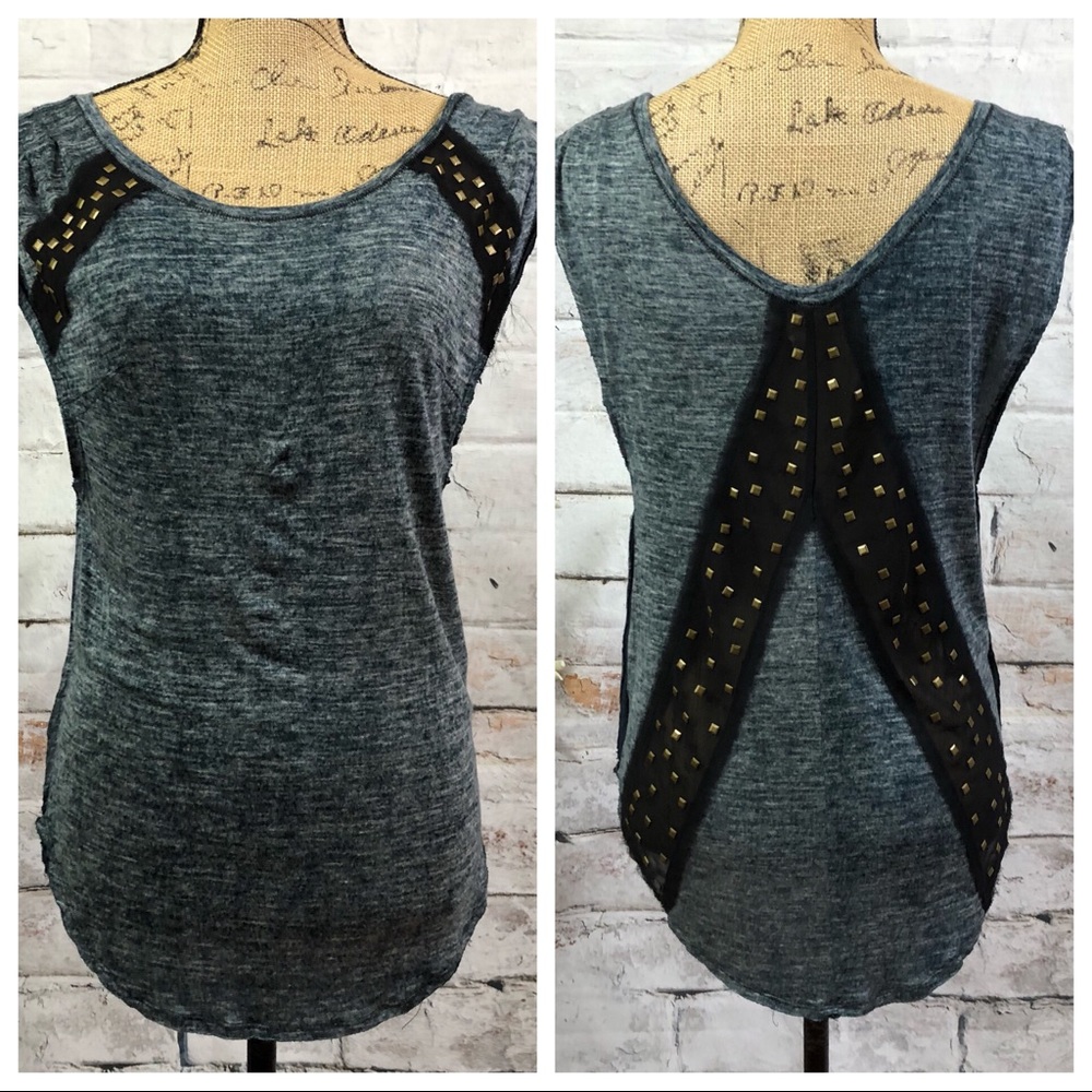 Free People Festival Hi-Lo BOHO Embellished Blouse